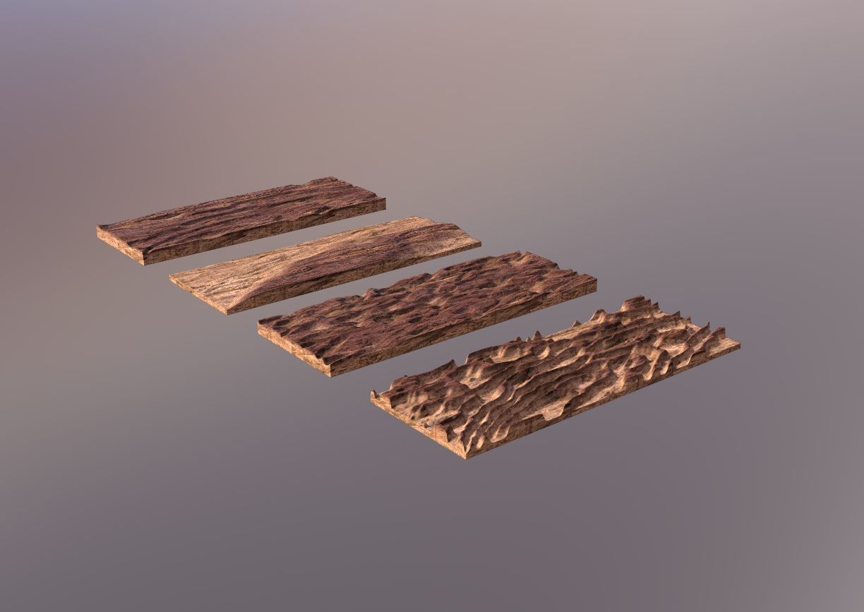 Resin Wood Table Panel modern abstract style 3D model_13