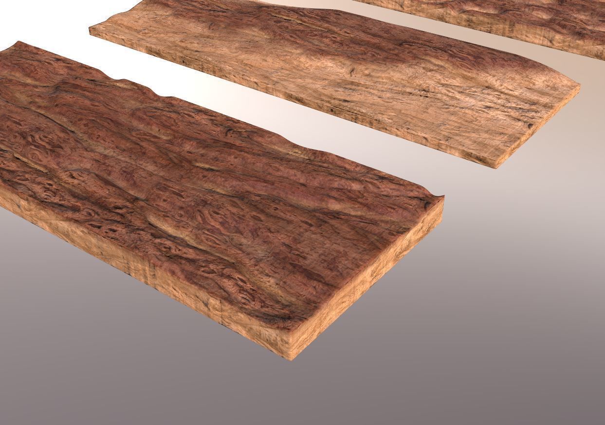 Resin Wood Table Panel modern abstract style 3D model_16