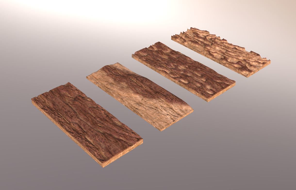 Resin Wood Table Panel modern abstract style 3D model_2