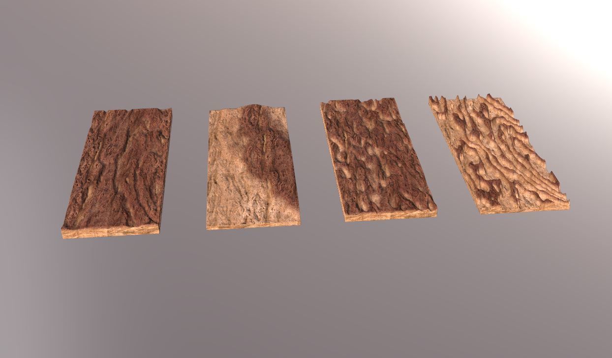 Resin Wood Table Panel modern abstract style 3D model_4