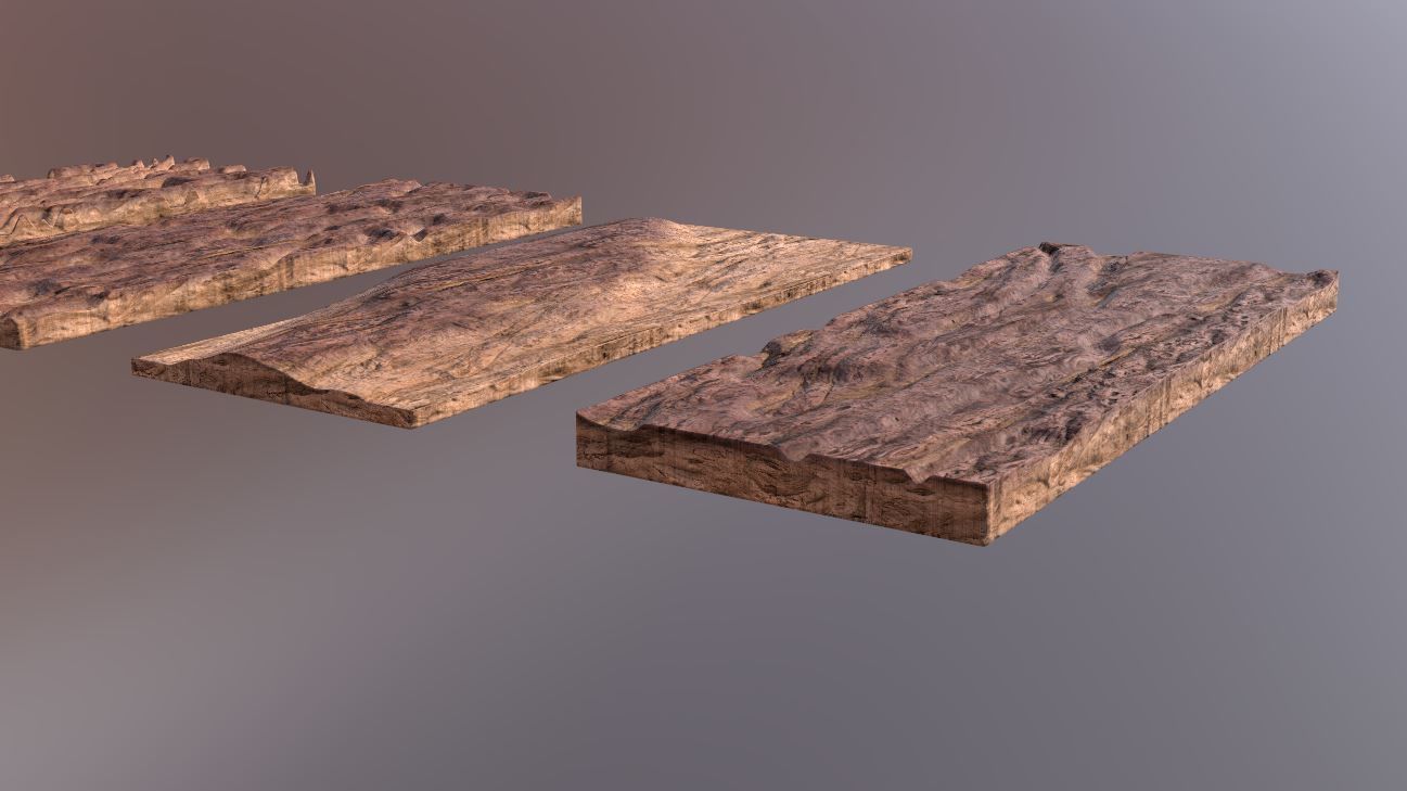 Resin Wood Table Panel modern abstract style 3D model_7