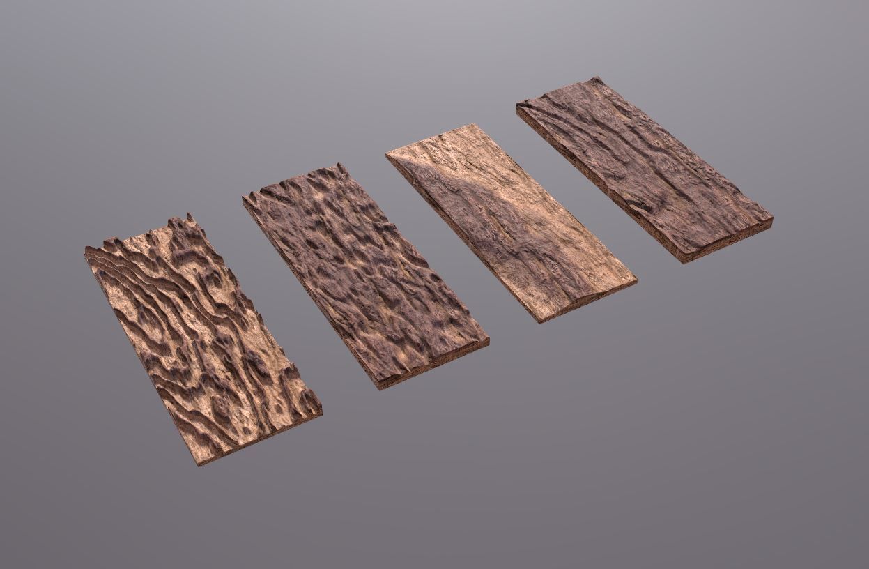 Resin Wood Table Panel modern abstract style 3D model_20