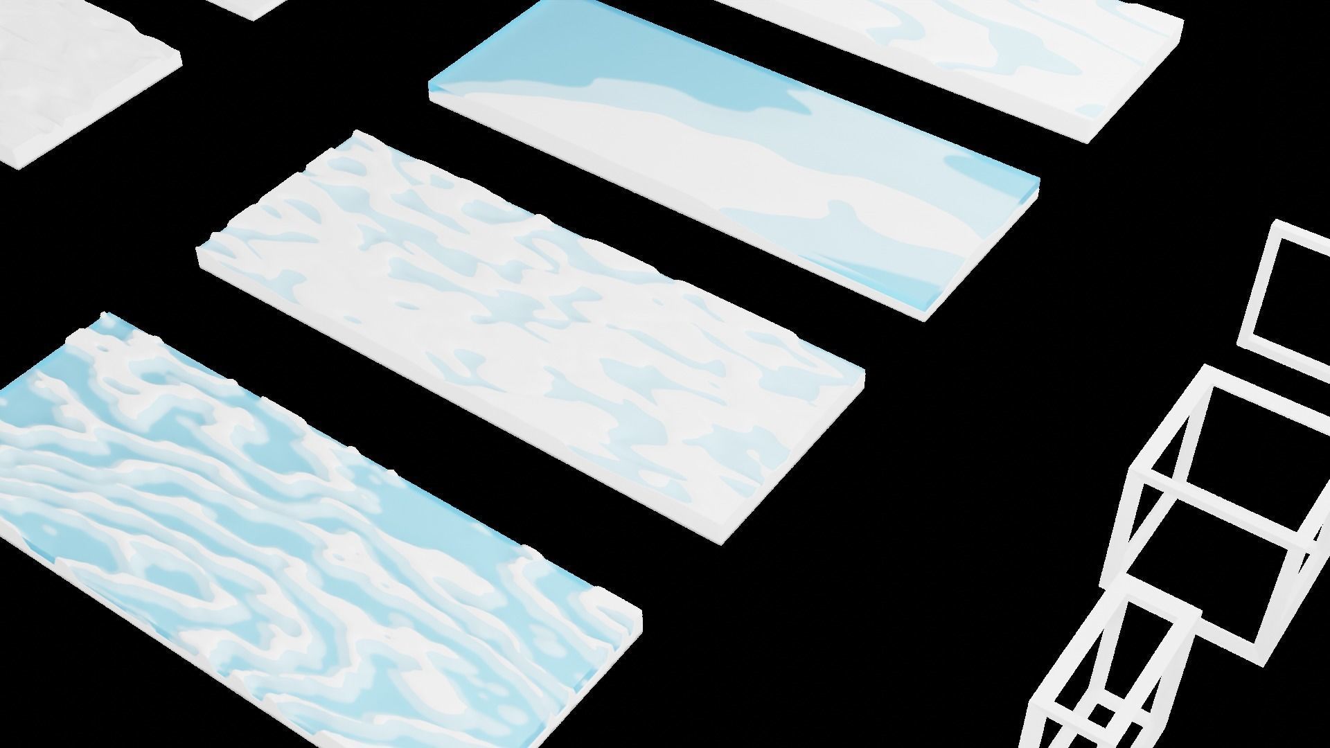 Resin Wood Table Panel modern abstract style 3D model_25