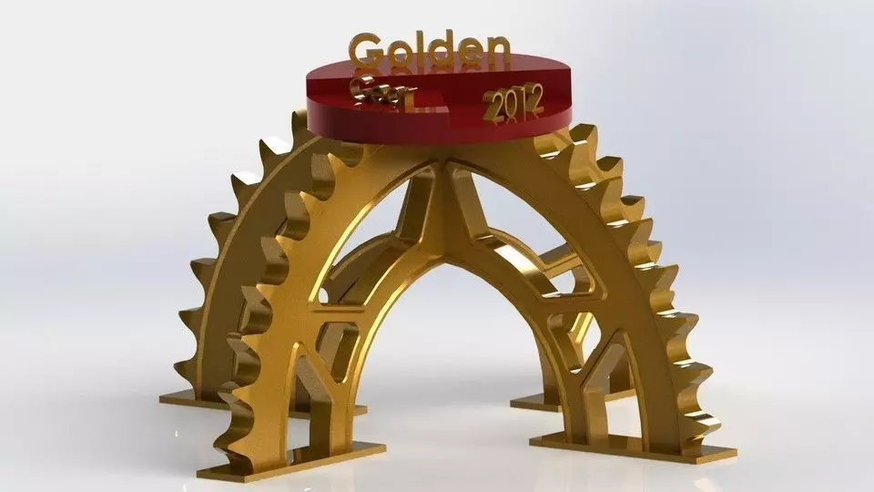 The Golden Gear Trophy 2012 Free 3D model_0