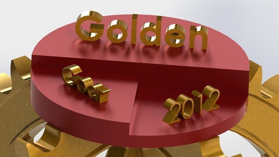 The Golden Gear Trophy 2012 Free 3D model_1