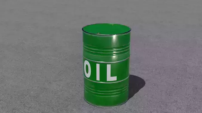 Barrel 3D model oil can