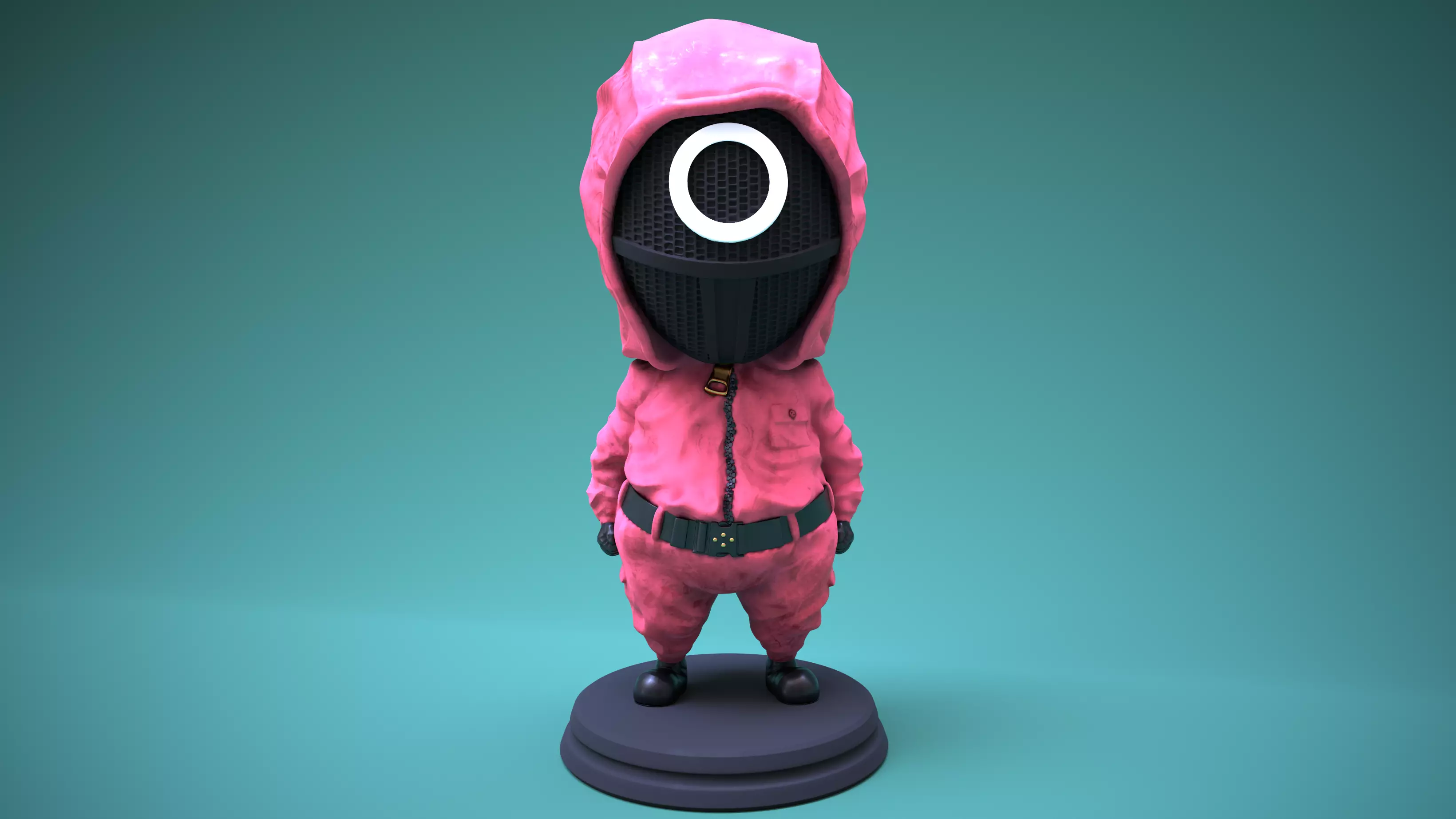 SQUID GAME PINK SOLDIER Ready for 3D print 3D print model_0