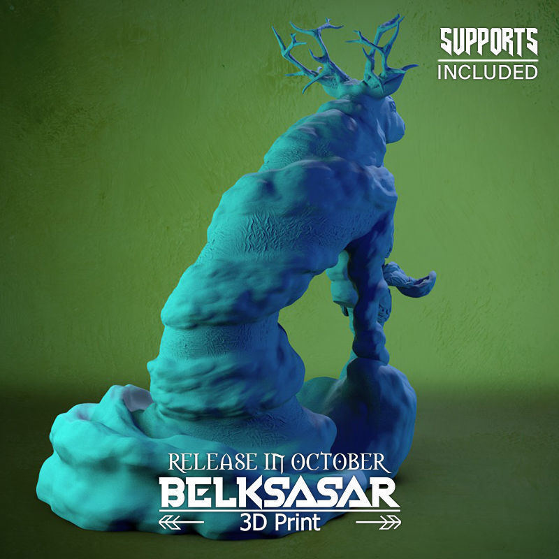 Summoner of the Deer Spirit Normal and Nude 3D print model_13