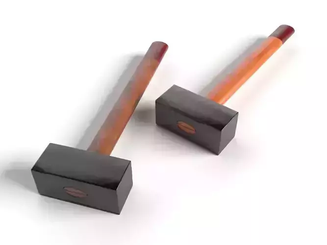 Sledgehammer Big hammer Low-poly 3D model