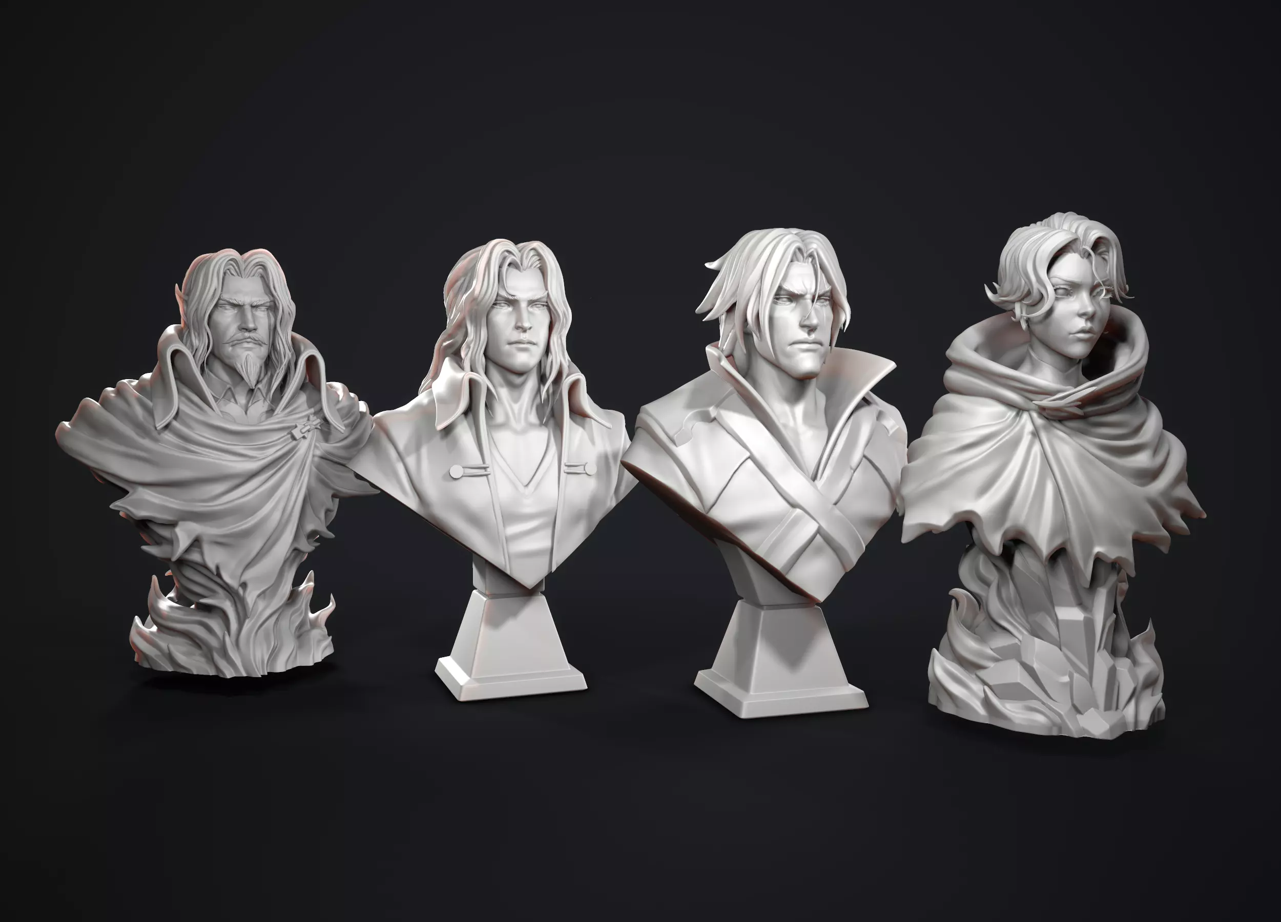 Castle vania bust 3D print model Bundle 3D model_0