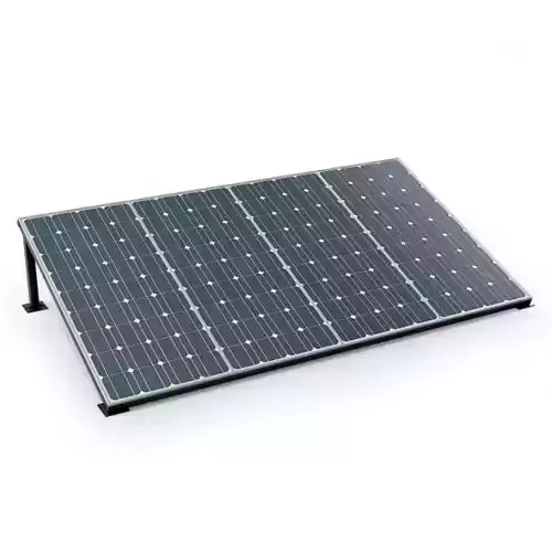 Four Panel Angled Solar Collector