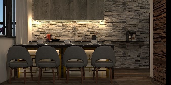 Stylish  Bar 3D print model
