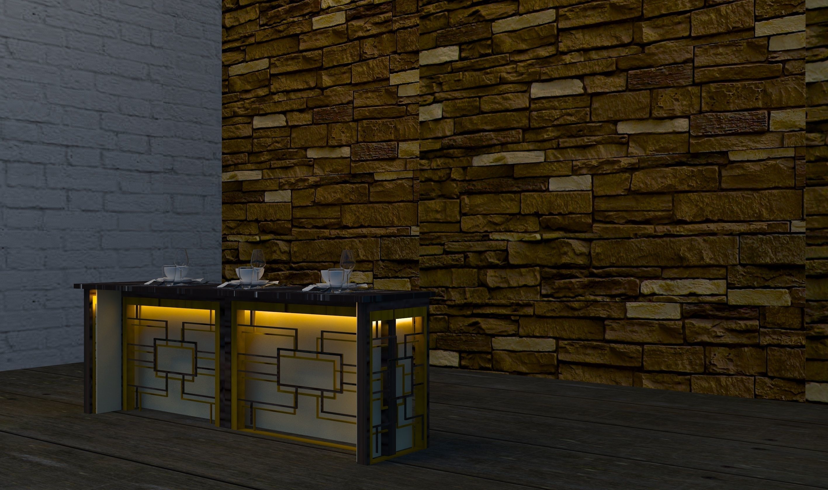 Stylish  Bar 3D print model_1