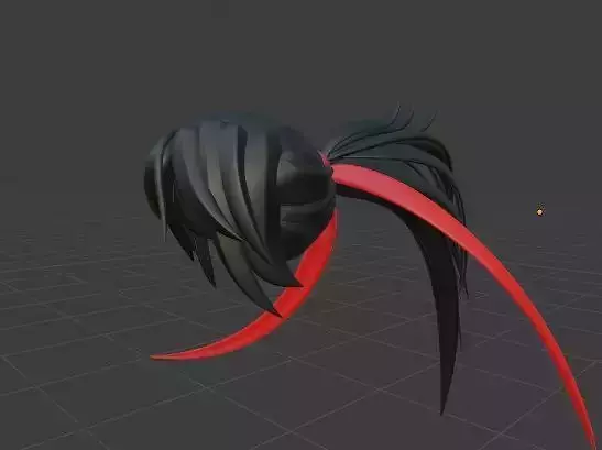 Simple 3D Anime Hair Model