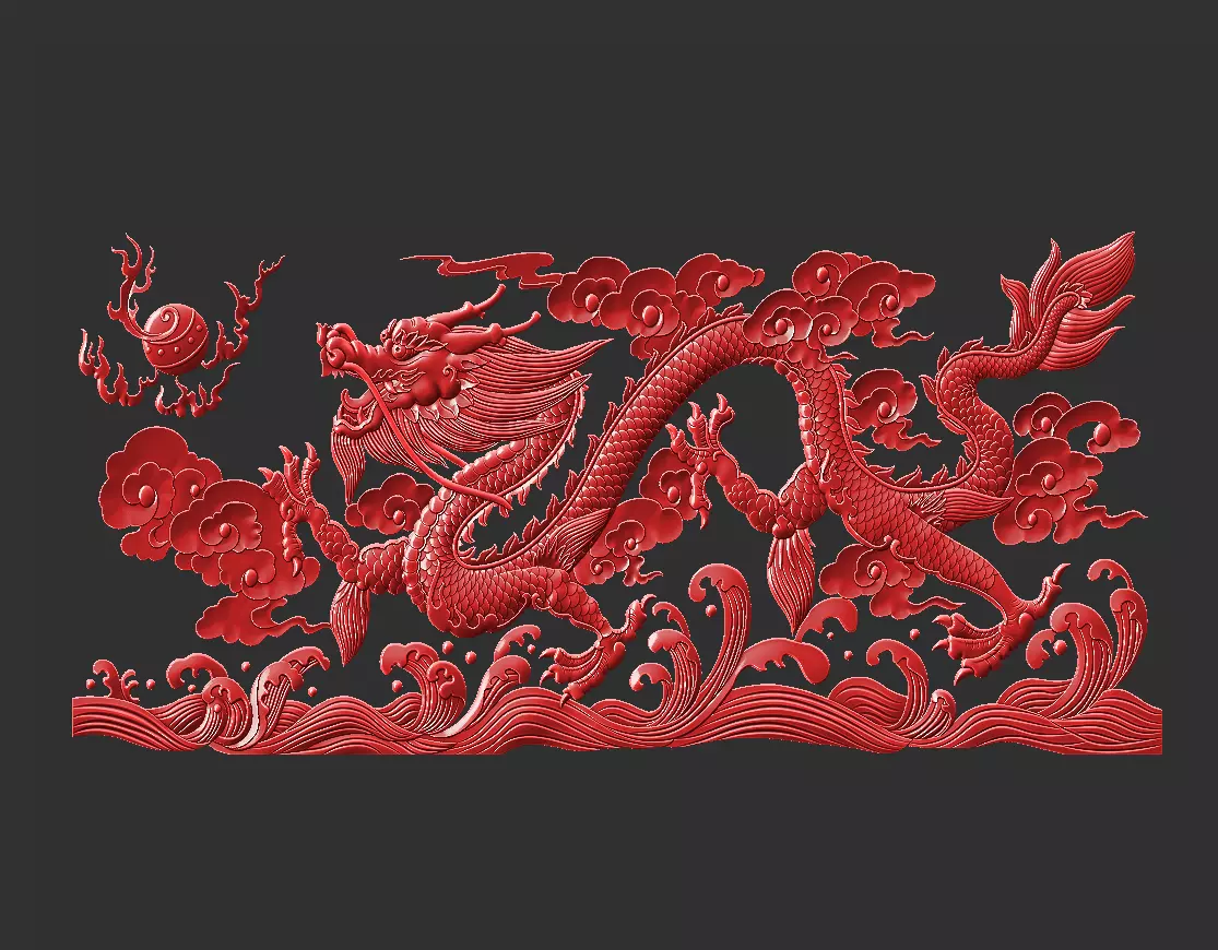 dragon golden 3D print model