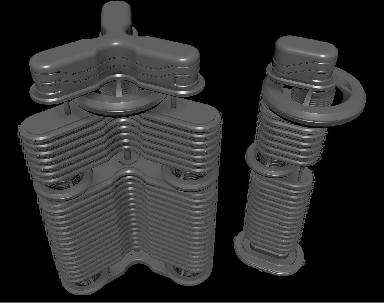 Sci fi apartment - VR Low-poly 3D model_3