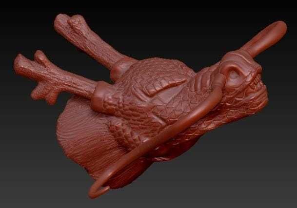 Cabeza shenlong dragon ball modelo 3d 3D print model_4