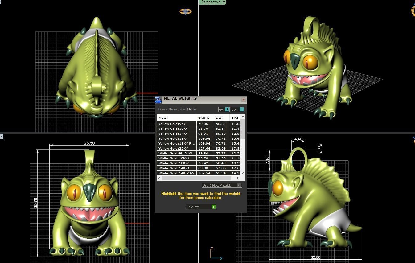 Goblin Pendant 3D print model_13