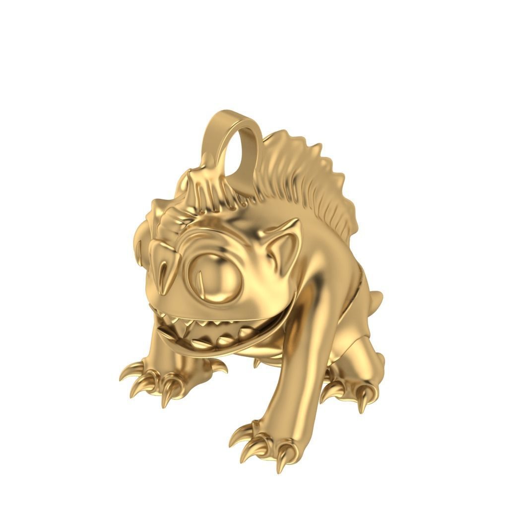 Goblin Pendant 3D print model_11