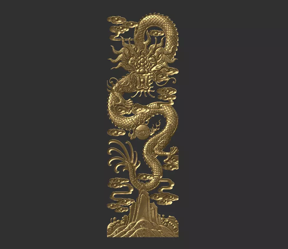 dragon golden 3D print model