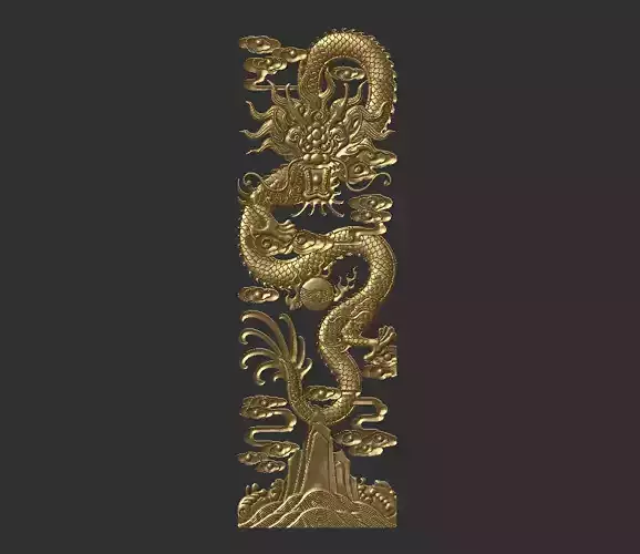 dragon golden 3D print model