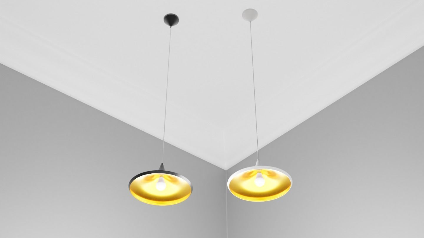 Pendant Ceiling Light P480BG Low-poly 3D model_4