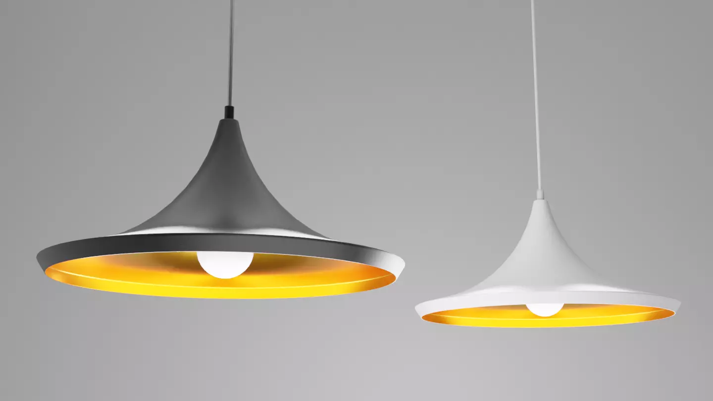 Pendant Ceiling Light P480BG Low-poly 3D model_0