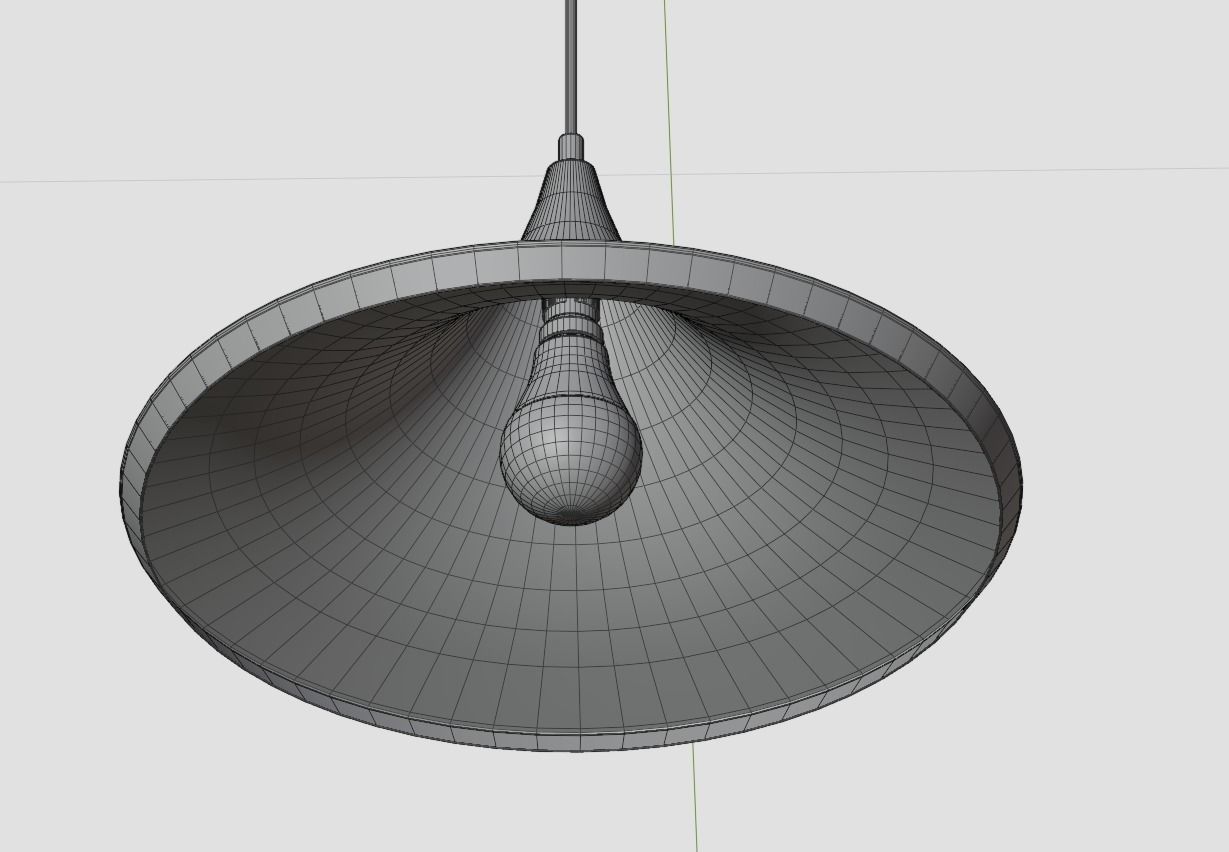 Pendant Ceiling Light P480BG Low-poly 3D model_17