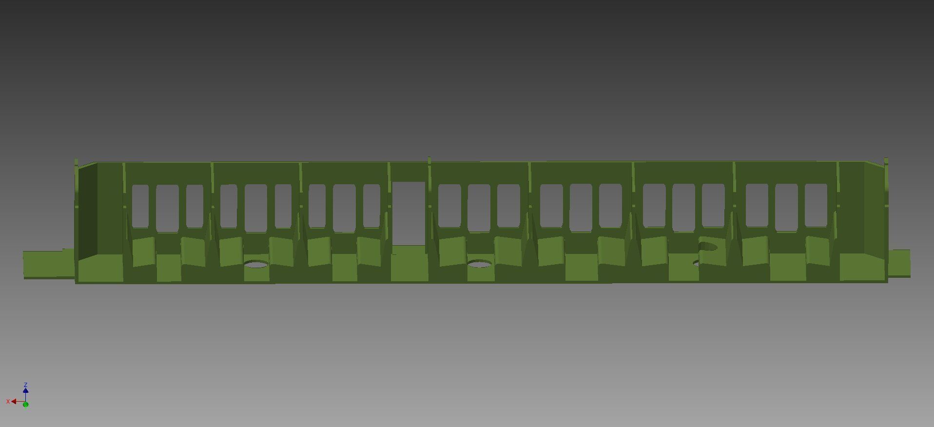 HO SCALE COACH PASSENGER CAR 3D print model_1