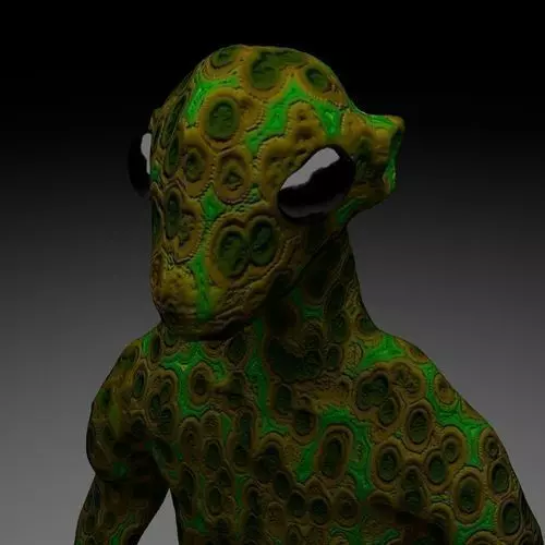green alien Free 3D model