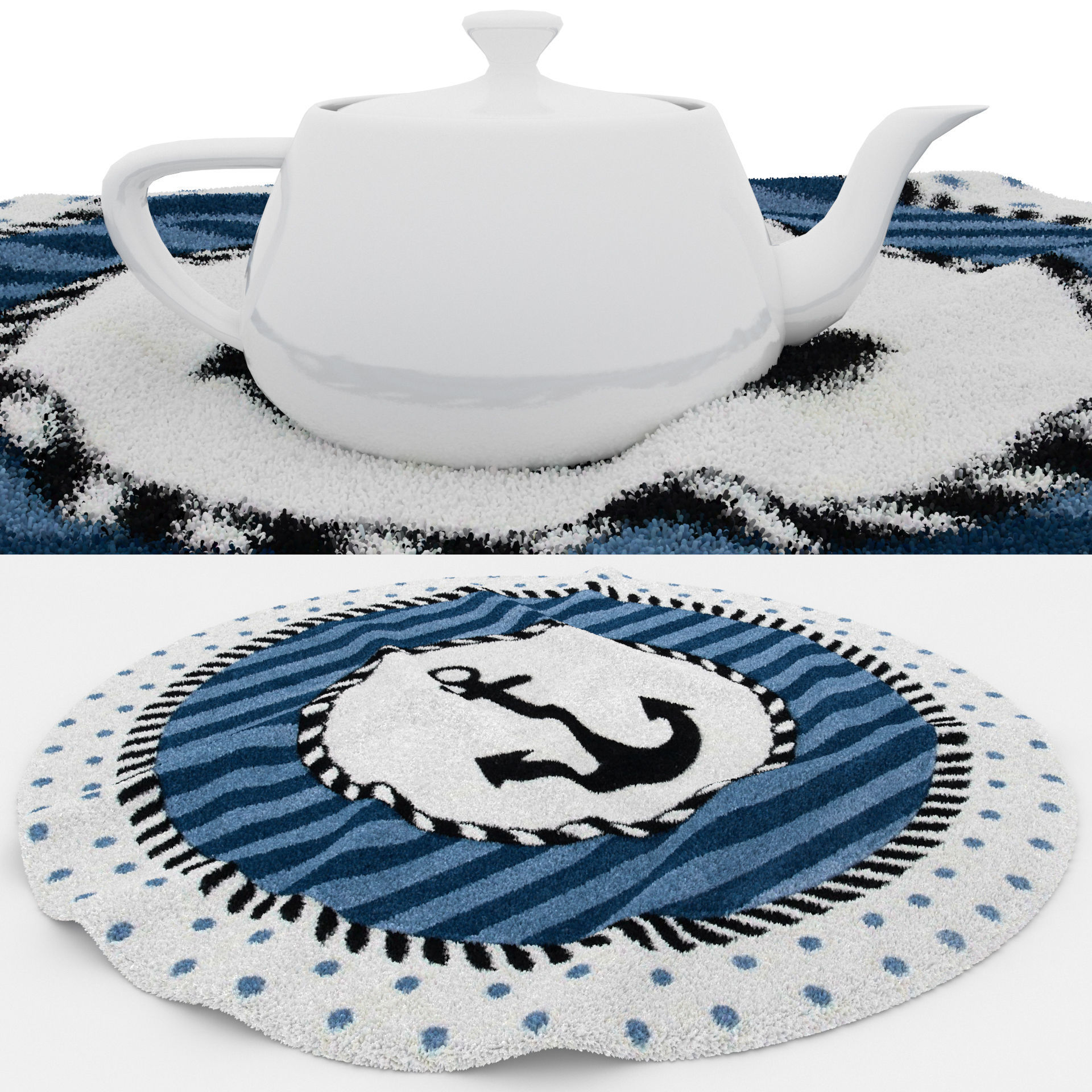 Rugs No 447 Low-poly 3D model_1