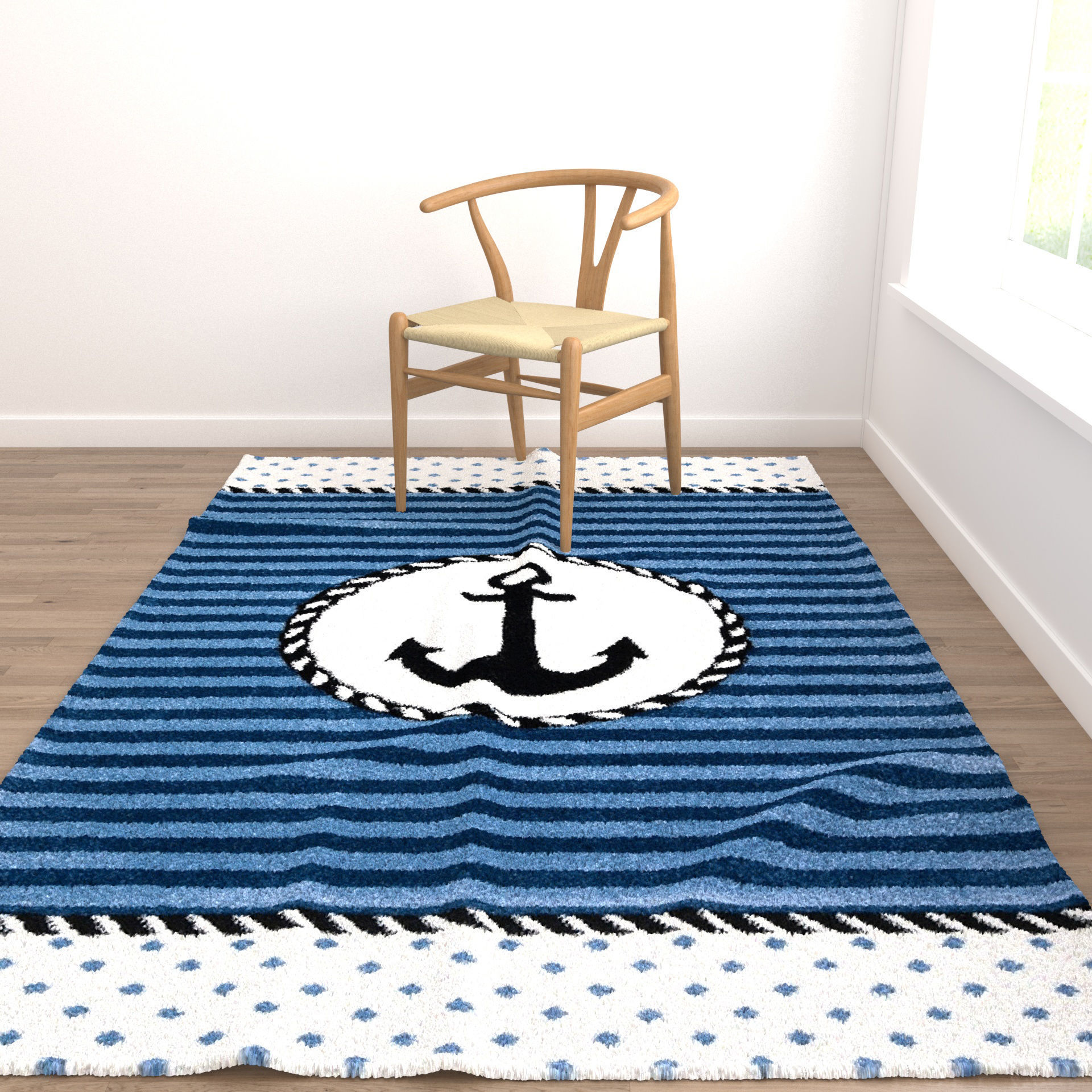 Rugs No 447 Low-poly 3D model_4