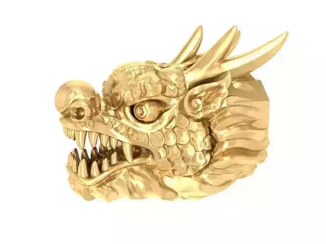 Lucky Chinese Dragon Head Jewelry 3D Modelasian head dragon 2914