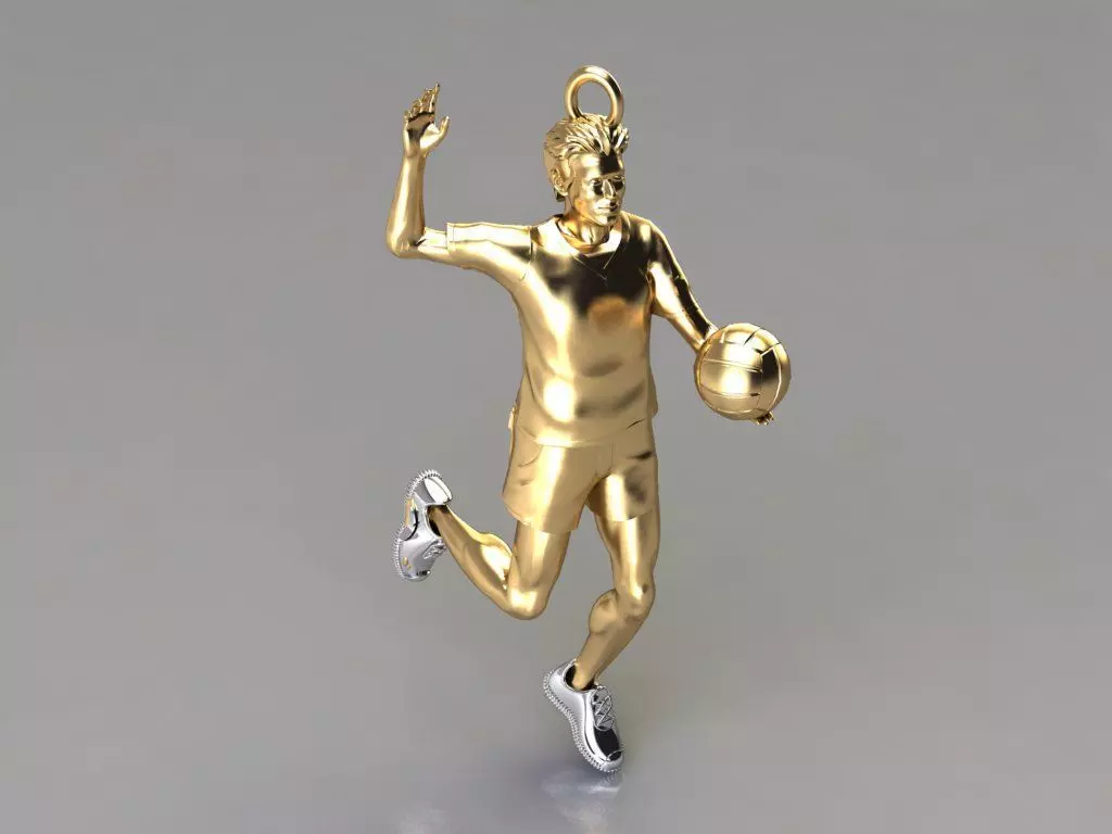 volleyball pendant 3D print model_0