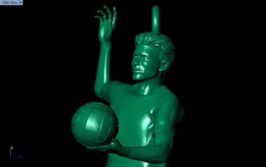 volleyball pendant 3D print model_21