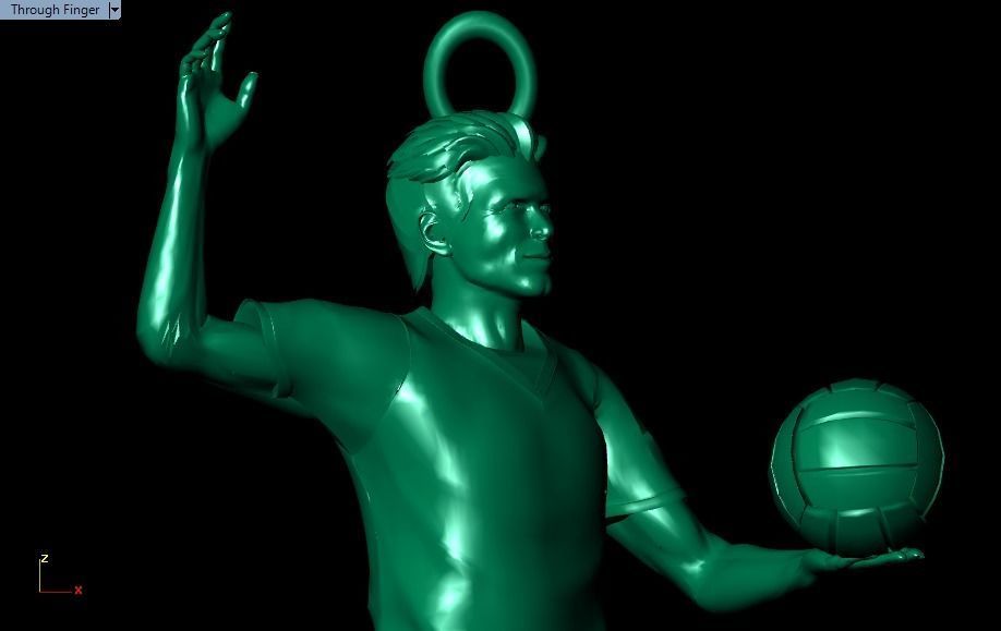 volleyball pendant 3D print model_20