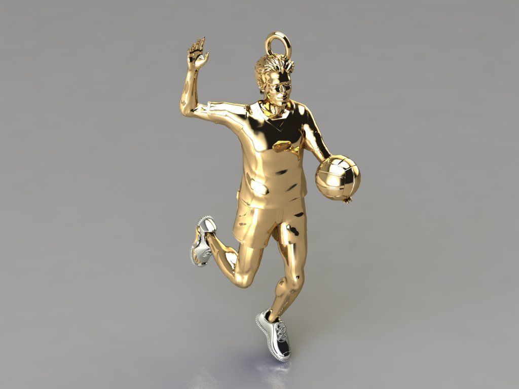 volleyball pendant 3D print model_5