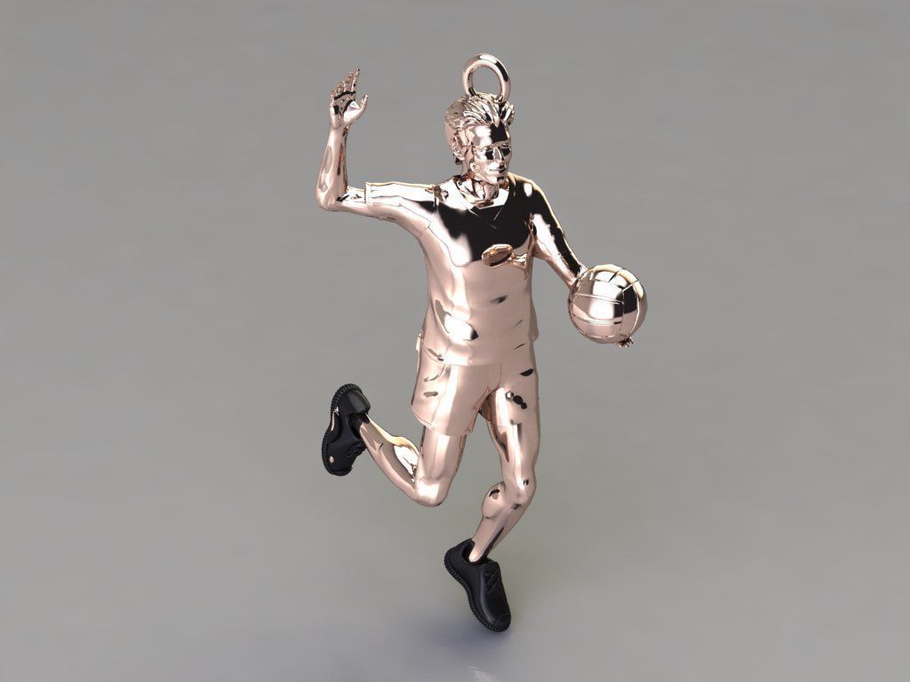 volleyball pendant 3D print model_6
