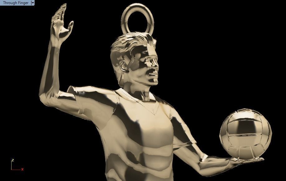volleyball pendant 3D print model_24