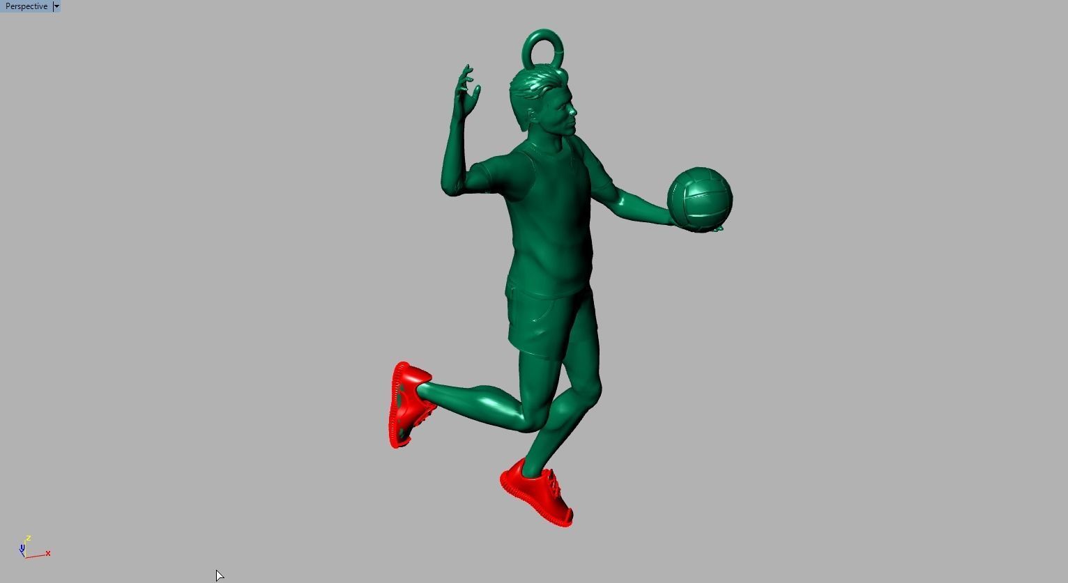 volleyball pendant 3D print model_10