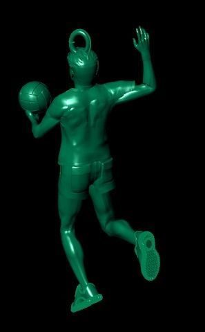 volleyball pendant 3D print model_29