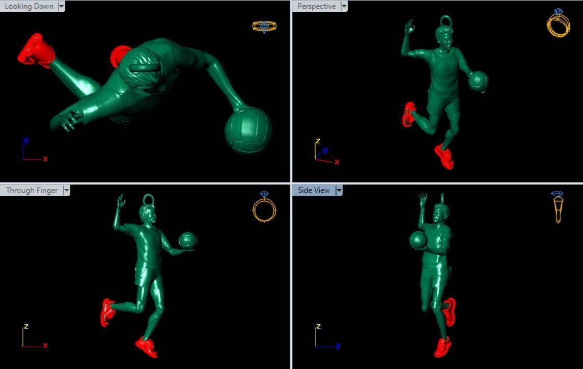 volleyball pendant 3D print model_18