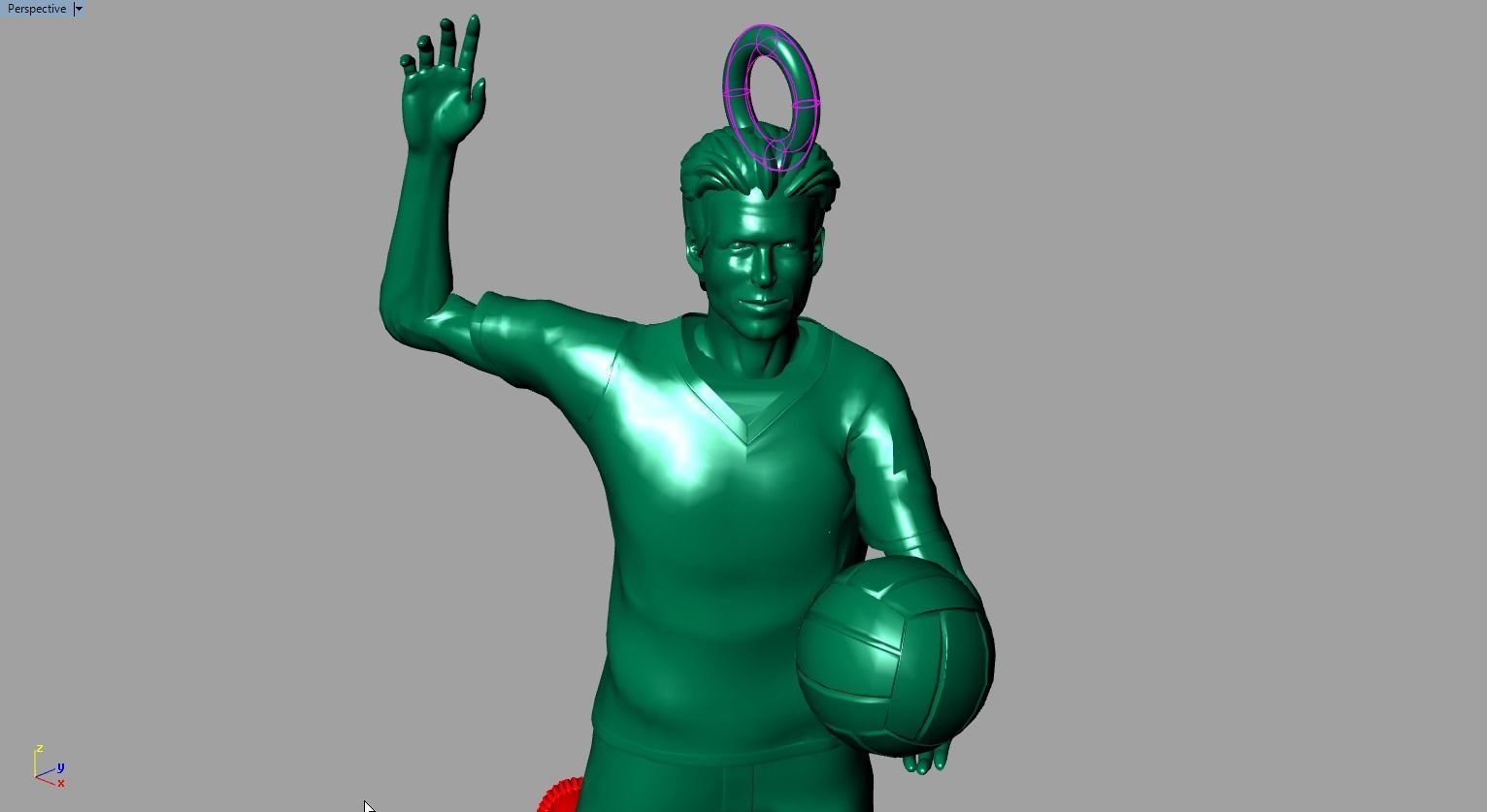 volleyball pendant 3D print model_14