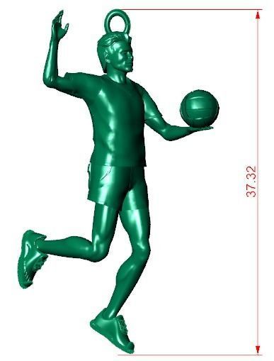 volleyball pendant 3D print model_37