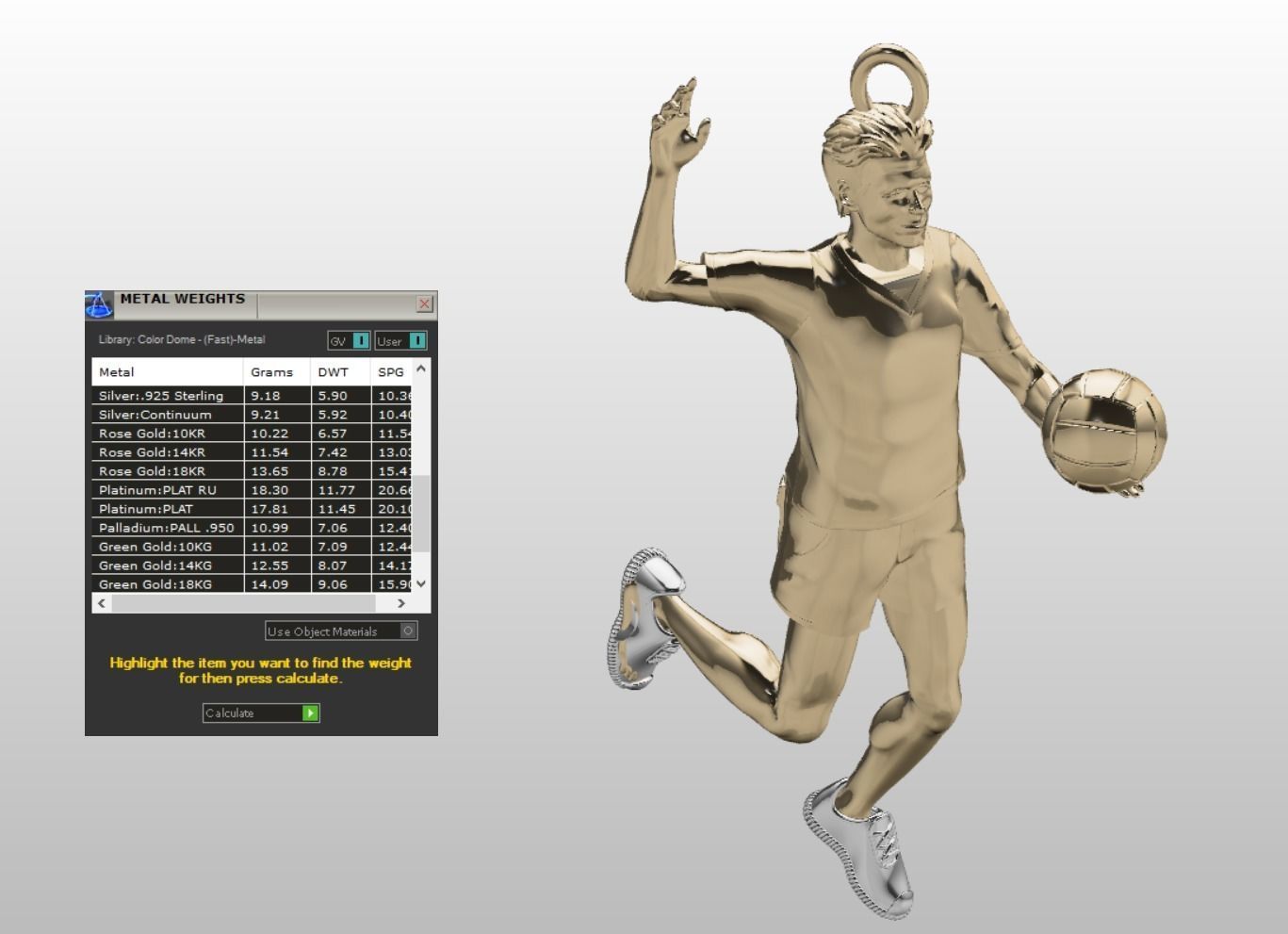 volleyball pendant 3D print model_17