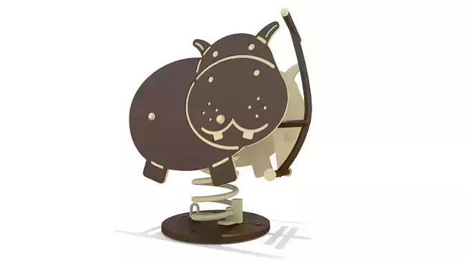 Hippo Rider Playground 3D model