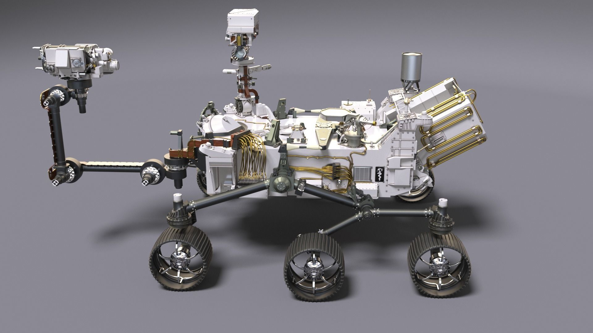 Perseverance Mars Rover 3D model rigged | CGTrader