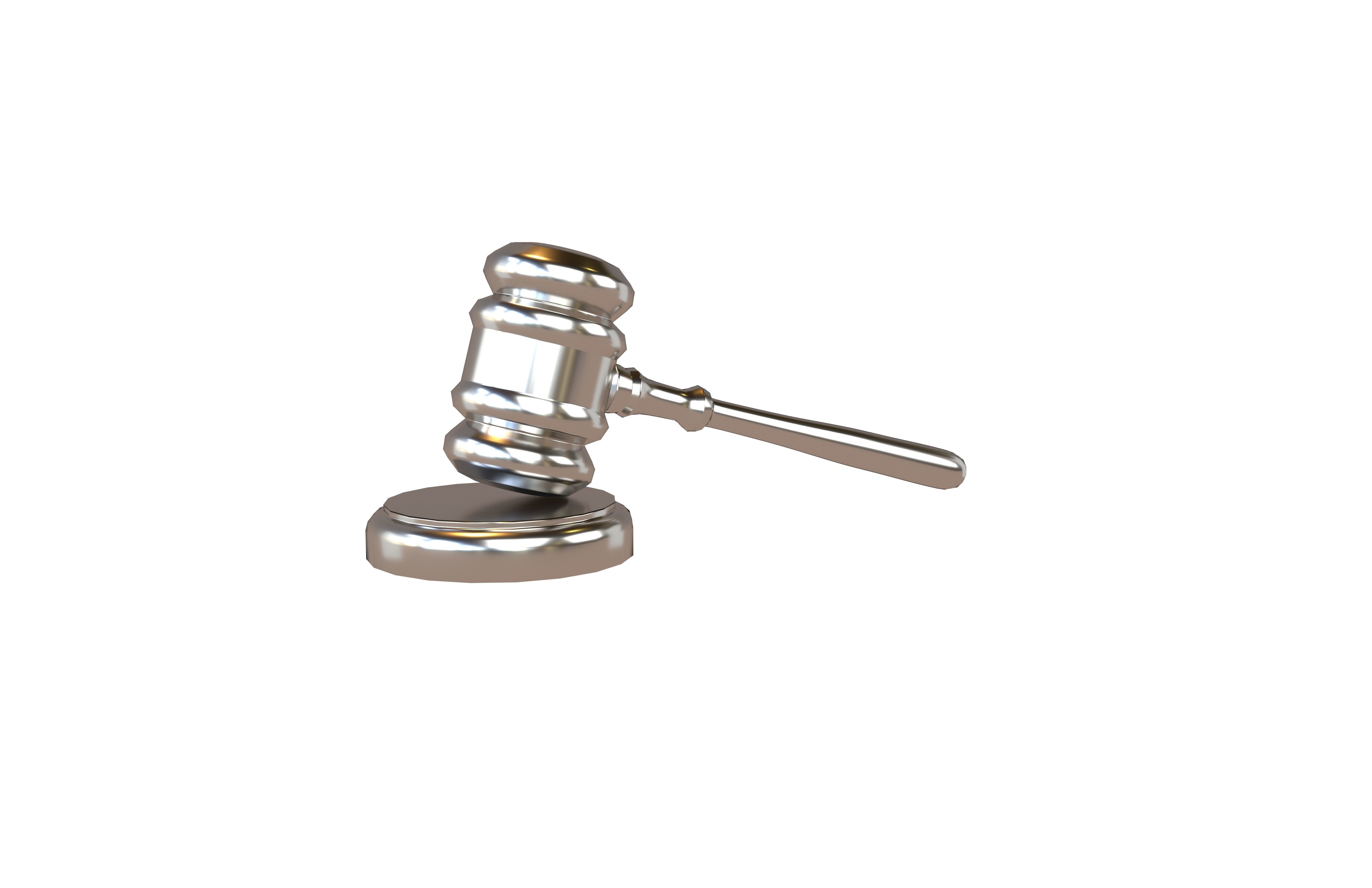 Gavel v1 007 Low-poly 3D model_1