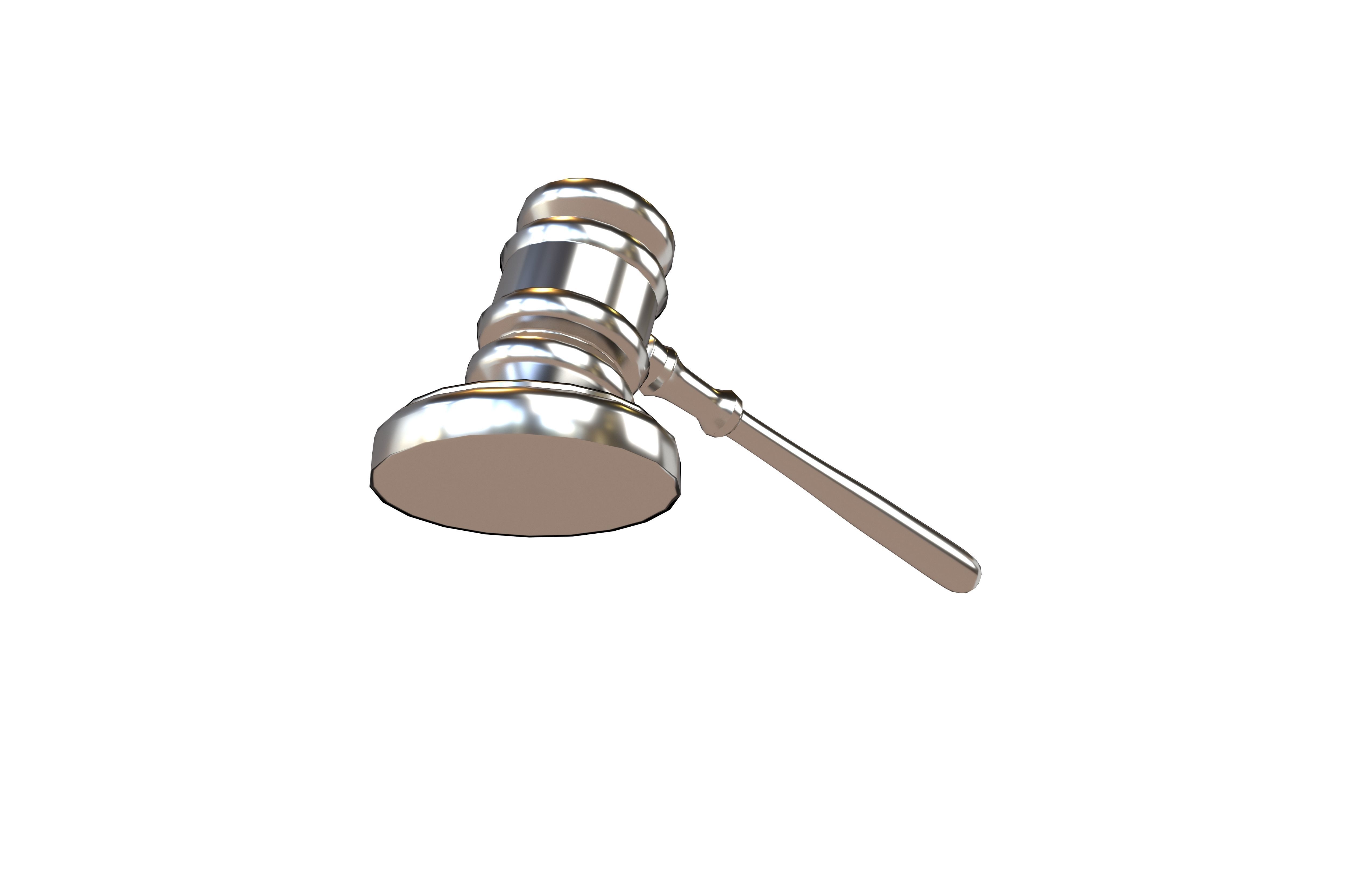 Gavel v1 007 Low-poly 3D model_3
