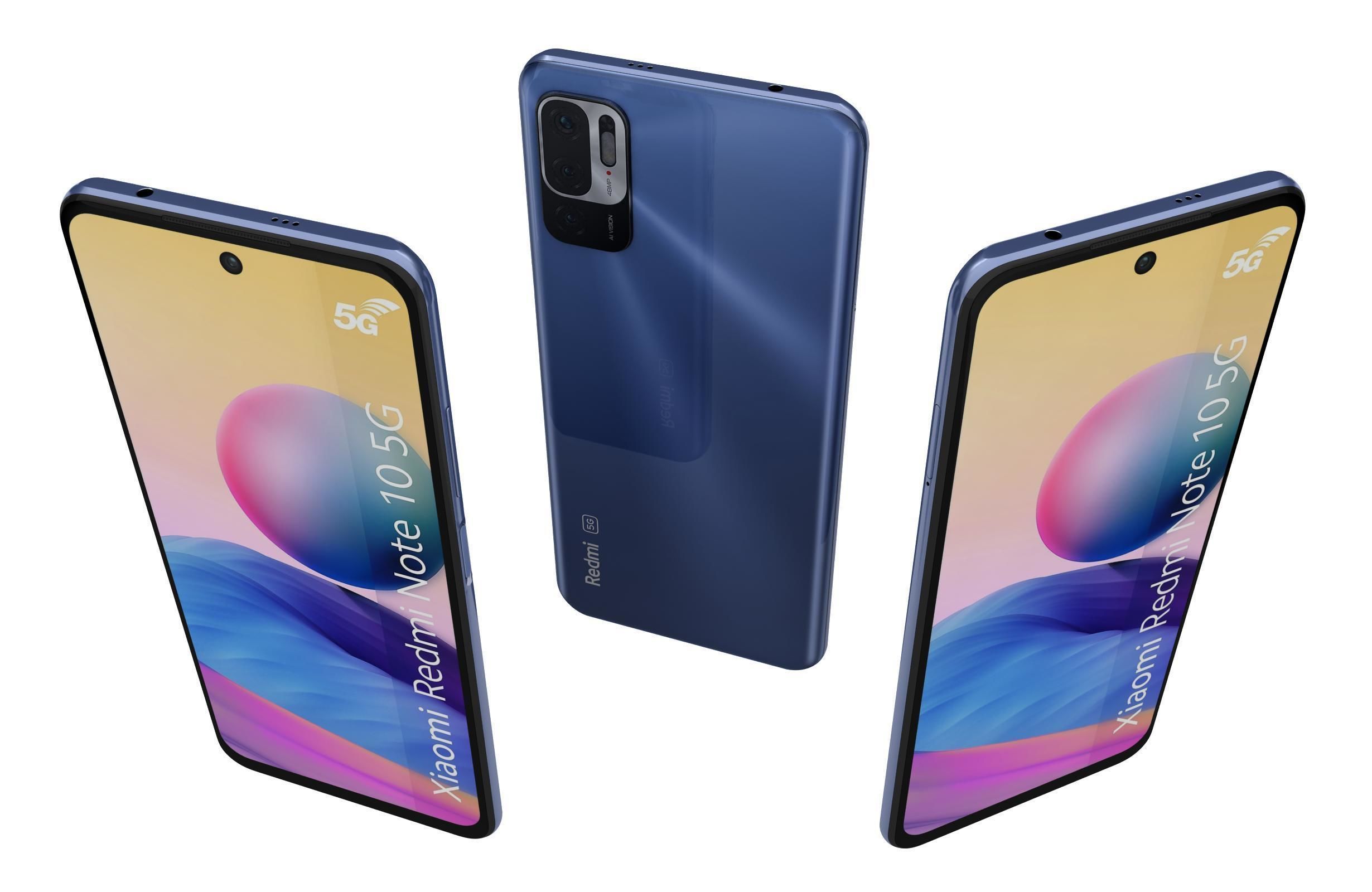 Xiaomi Redmi Note 10 5G Nighttime Blue 3D model_2